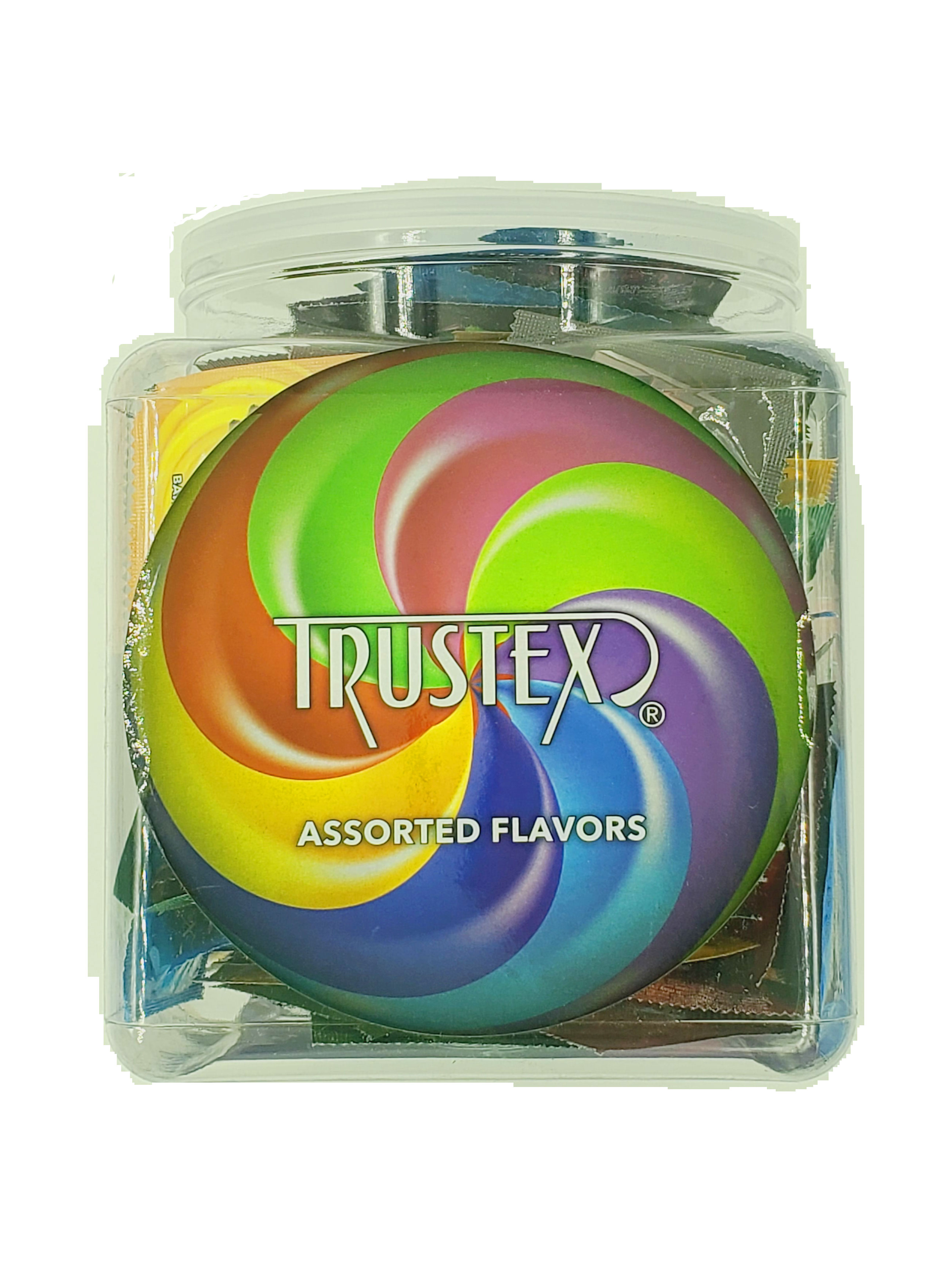 Paradise Marketing - Trustex Flavored Lubricated Condoms 144 Pieces Box - Assorted Flavors - Condoms