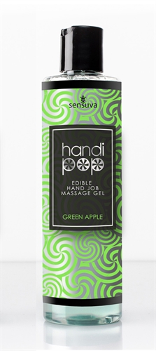 Sensuva - Handi Pop Handjob Massage Gel - Green Apple - 4.2 Oz. - Edible