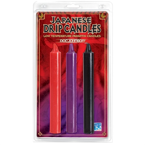 Doc Johnson - Japanese Drip Candles Set of 3 - Assorted Colors - Candles