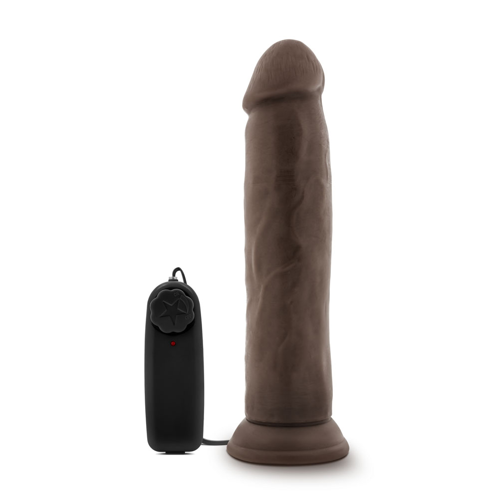 Blush - Dr. Skin Dr. Throb Realistic 9.5 in. Vibrating Dildo Brown - Dildos - PVC