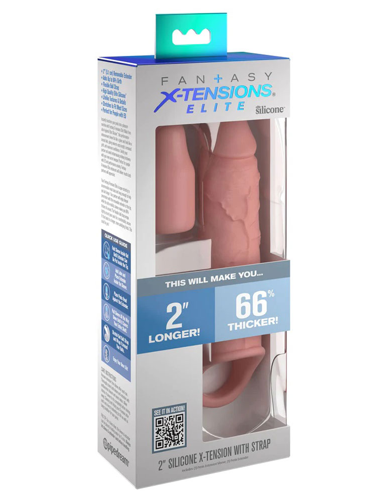 Pipedream - Fantasy X-Tensions Elite 6 Inch Extension With Strap - Light - Penis Extension & Sleeves
