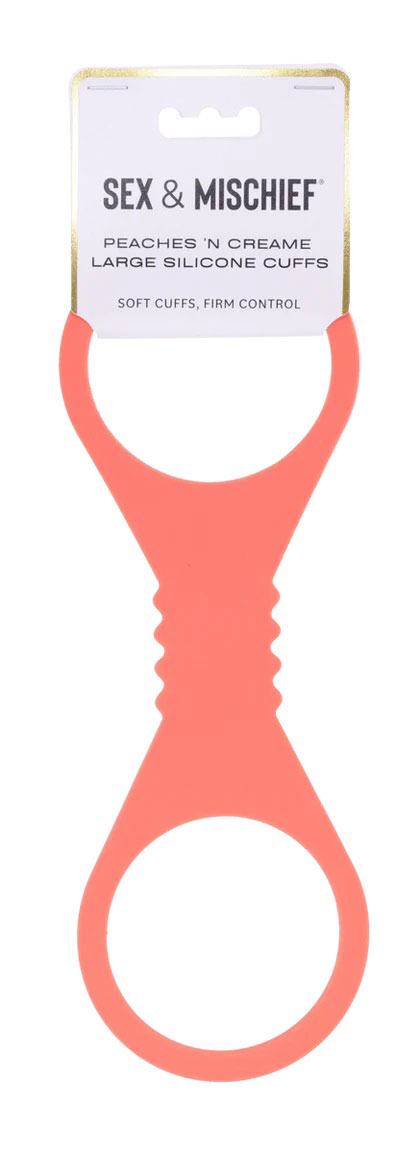 Sportsheets - Sportsheets Sex & Mischief Peaches ''n CreaMe Large Silicone Cuffs - Bondage & Fetish Toys