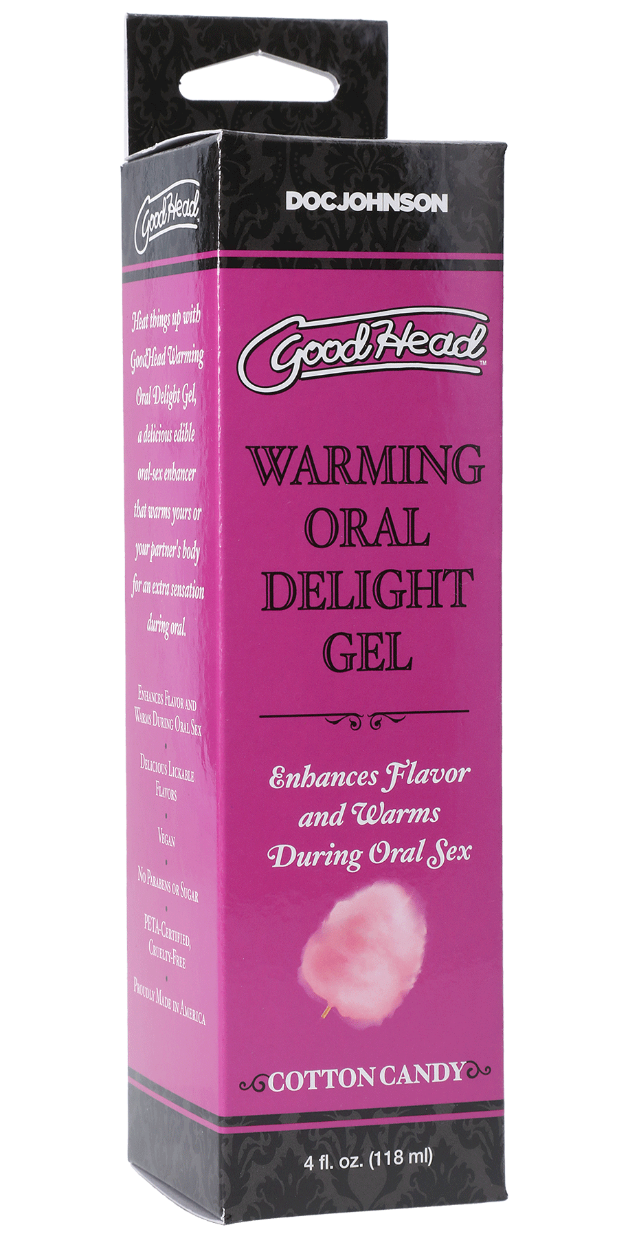 Doc Johnson - Goodhead - Warming Oral Delight Gel - Cotton Candy - 4 Fl. Oz. - Edible