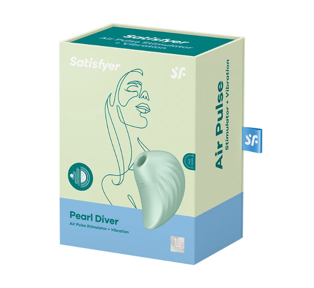 Satisfyer - Satisfyer Pear Diver - Air Pulse Stimulator Plus Vibration - Mint - Clit Stimulators