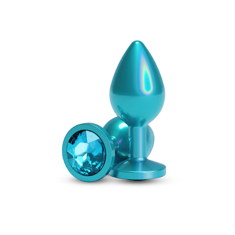 nsnovelties - Rear Assets - Iridescent Teal - Medium - Teal - Anal Toys & Stimulators - Metal
