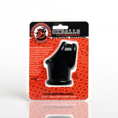 Oxballs - Powersling Cocksling With Ballstretcher - Black - Cockrings