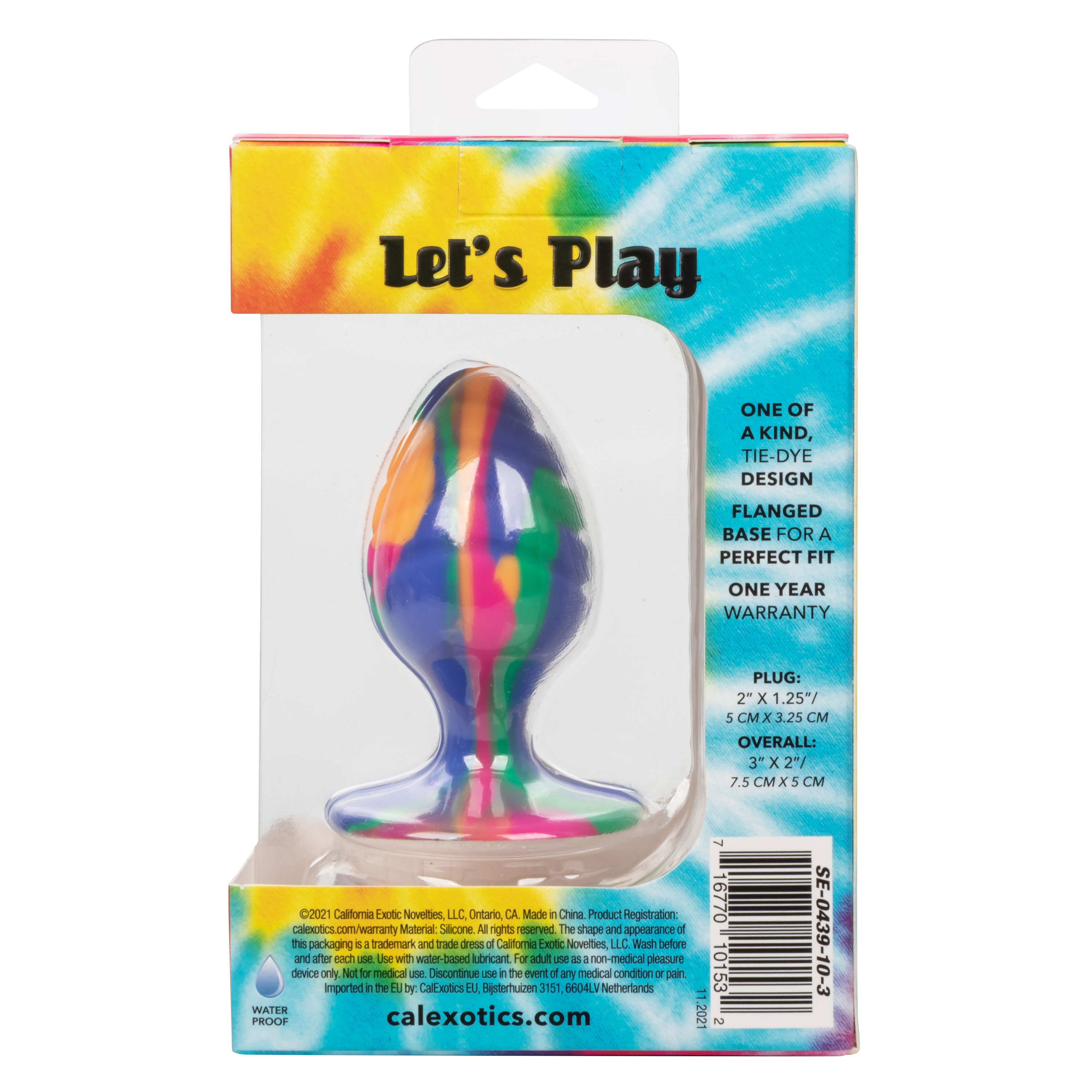 CalExotics - Cheeky Medium Swirl Tie-Dye Plug - Anal Toys & Stimulators