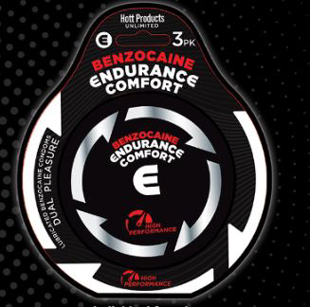 Hott Products - Endurance Comfort - Benzocaine Condoms - 3 Pk - Condoms