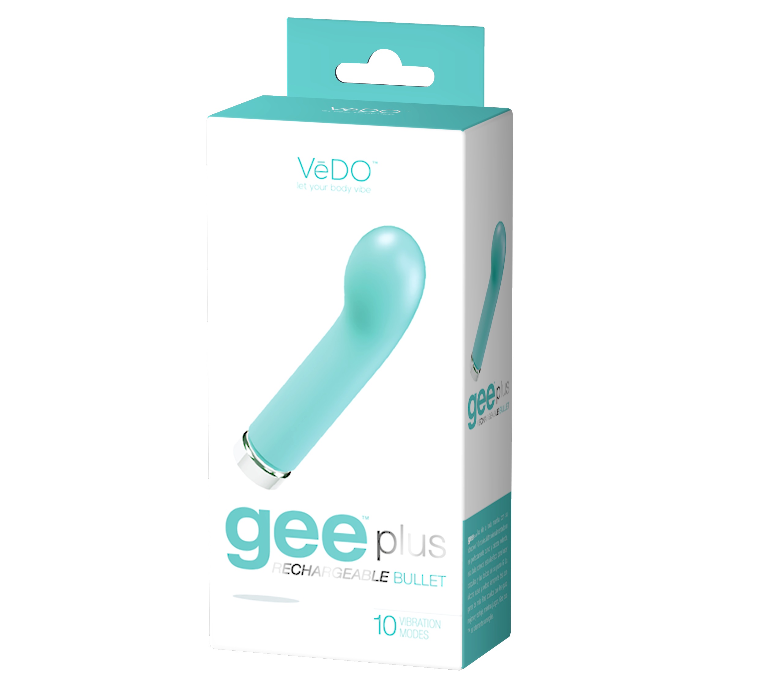 VeDO - Gee Plus Rechargeable Mini Vibe - Tease Me Turquoise - Eco-Friendly