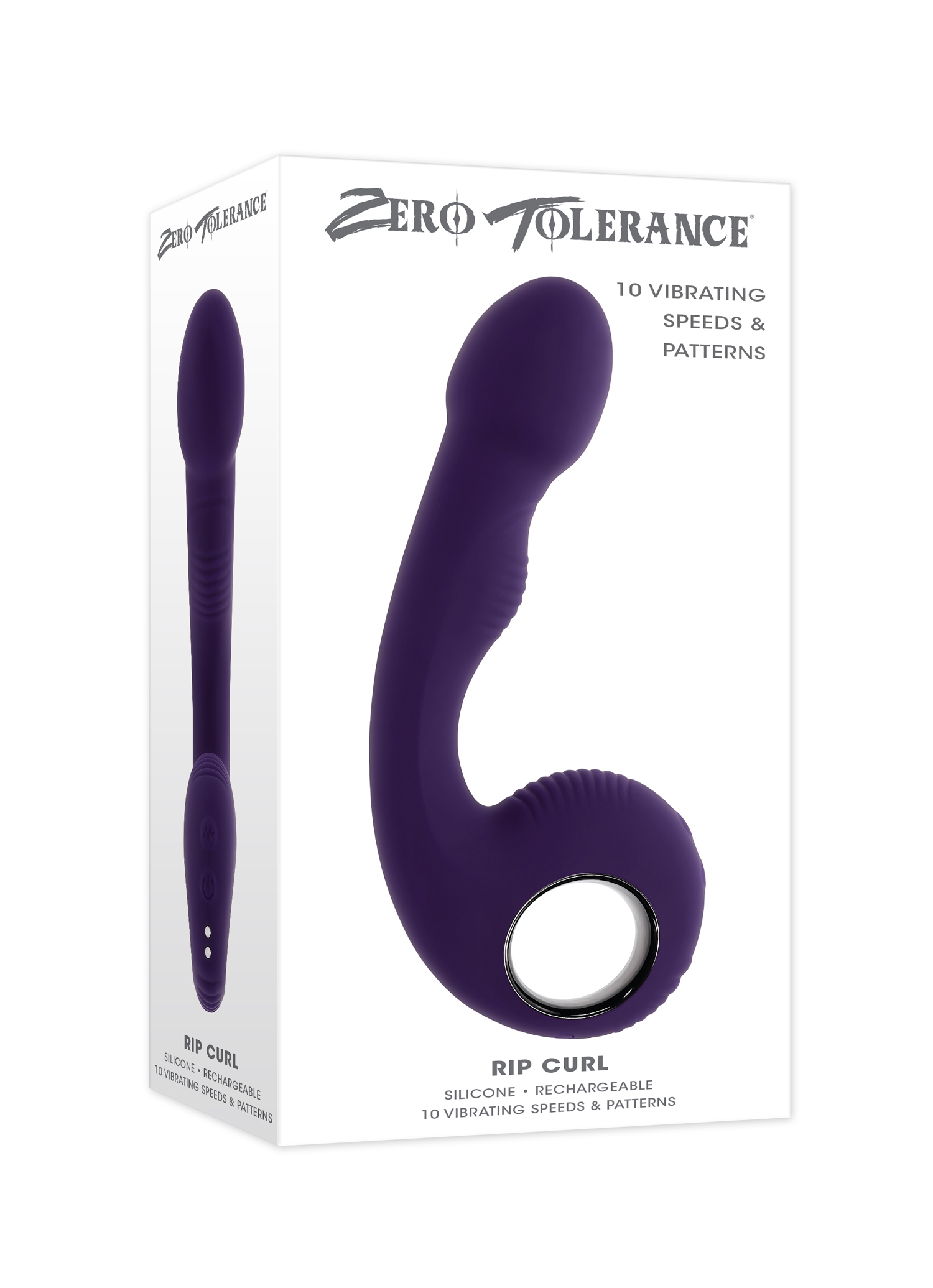 Zero Tolerance Zero Tolerance Rip Curl Rechargeable Silicone Vibrator Purple