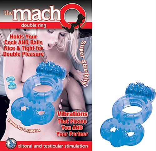 Nasstoys - The Macho Double Ring - Blue - Cockrings
