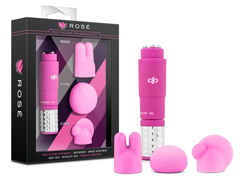 Blush - Rose Revitalize Massage Kit - Pink - Clit Stimulators