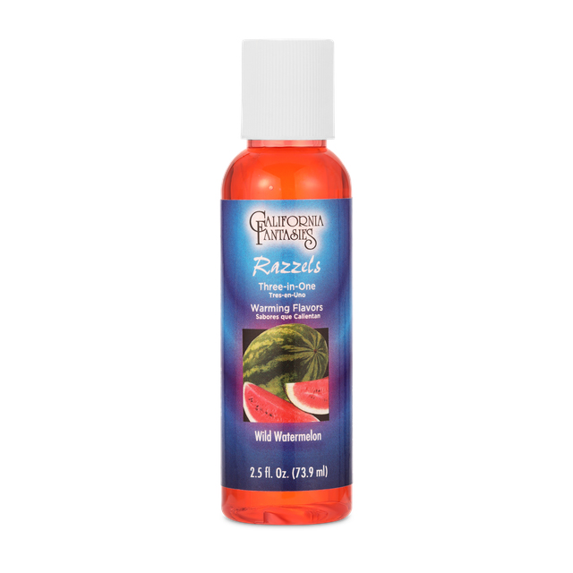 California Fantasies - Razzels Warming Lubricant - Wild Watermelon - 2 Oz. Bottle - Lubricants, Creams & Glides