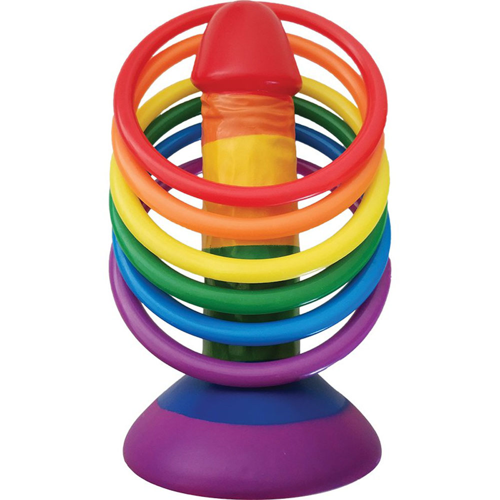 Hott Products - Rainbow Pecker Party Ring Toss - Novelties & Games