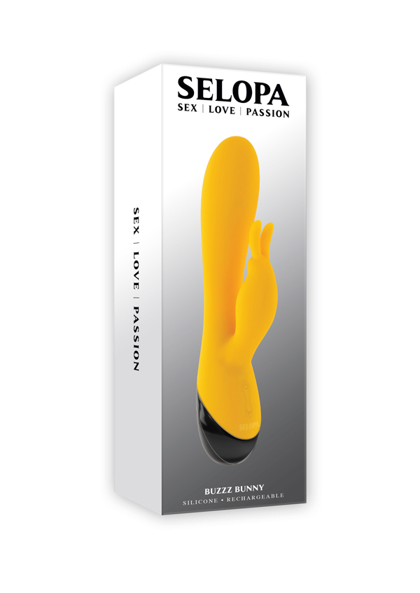 Selopa Selopa Buzzz Bunny Rechargeable Silicone Flexible Rabbit Vibrator Yellow