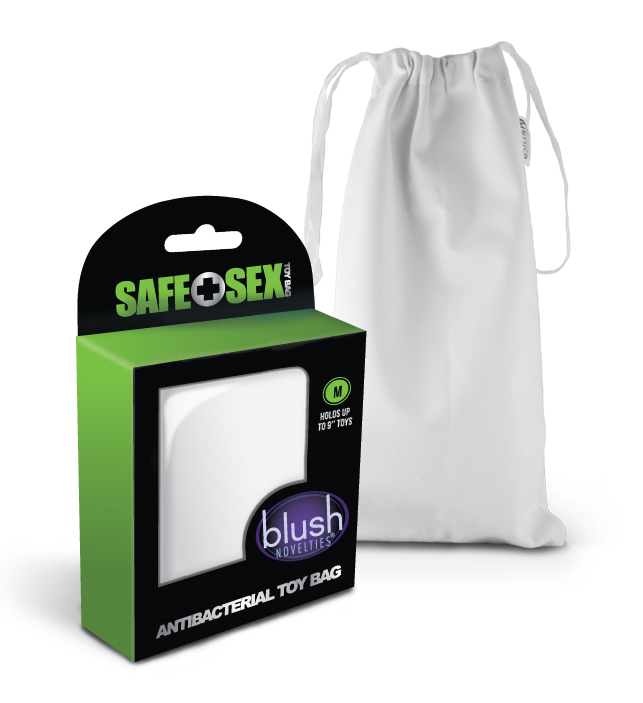 Blush - Safe Sex - Antibacterial Toy Bag - Medium - 24 Piece Counter Display - Bedroom Play Gear