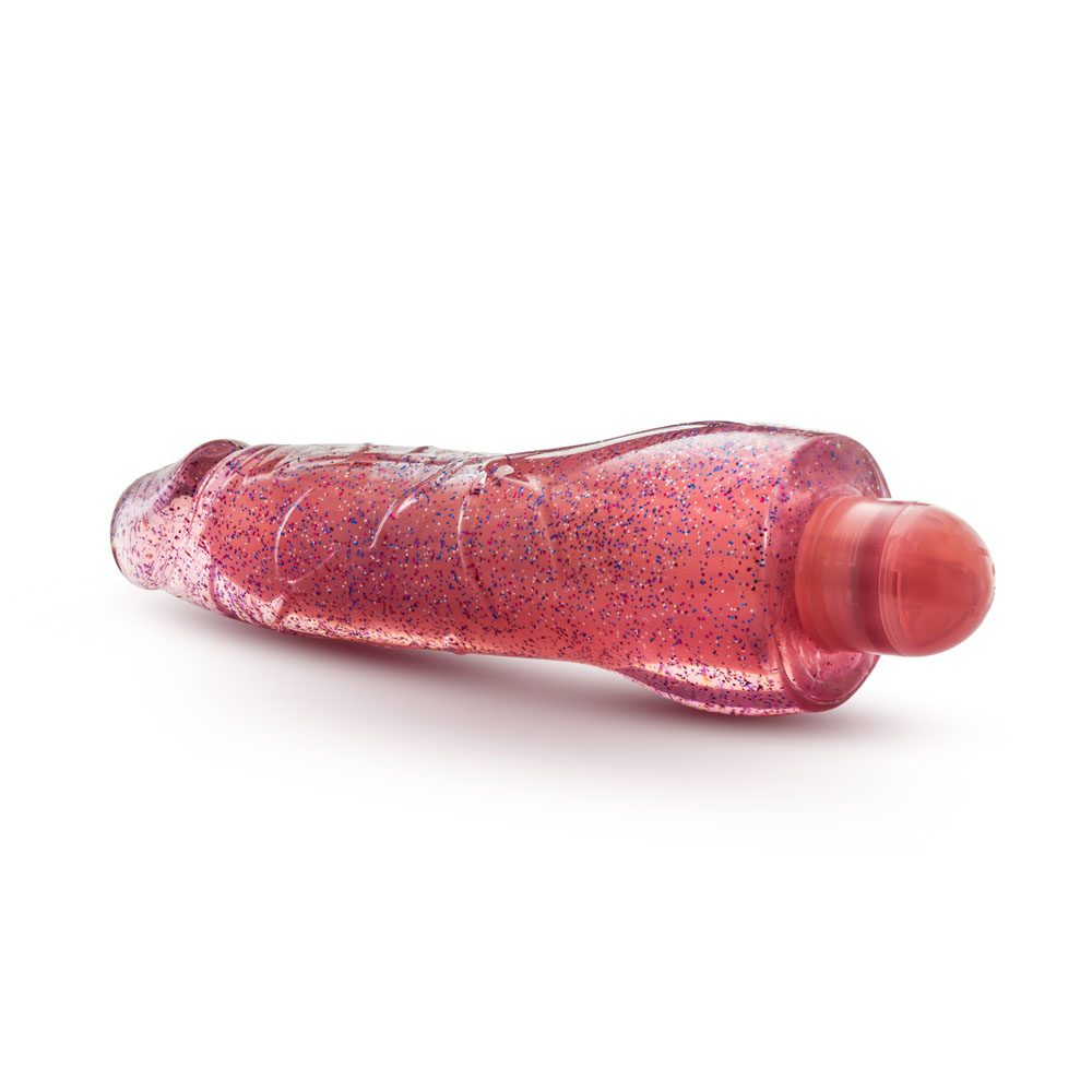 Blush - Glow Dicks Molly Color Changing 8 in. Vibrating Dildo Glitter Pink - Vibrators - TPE/TPR/Elastomers