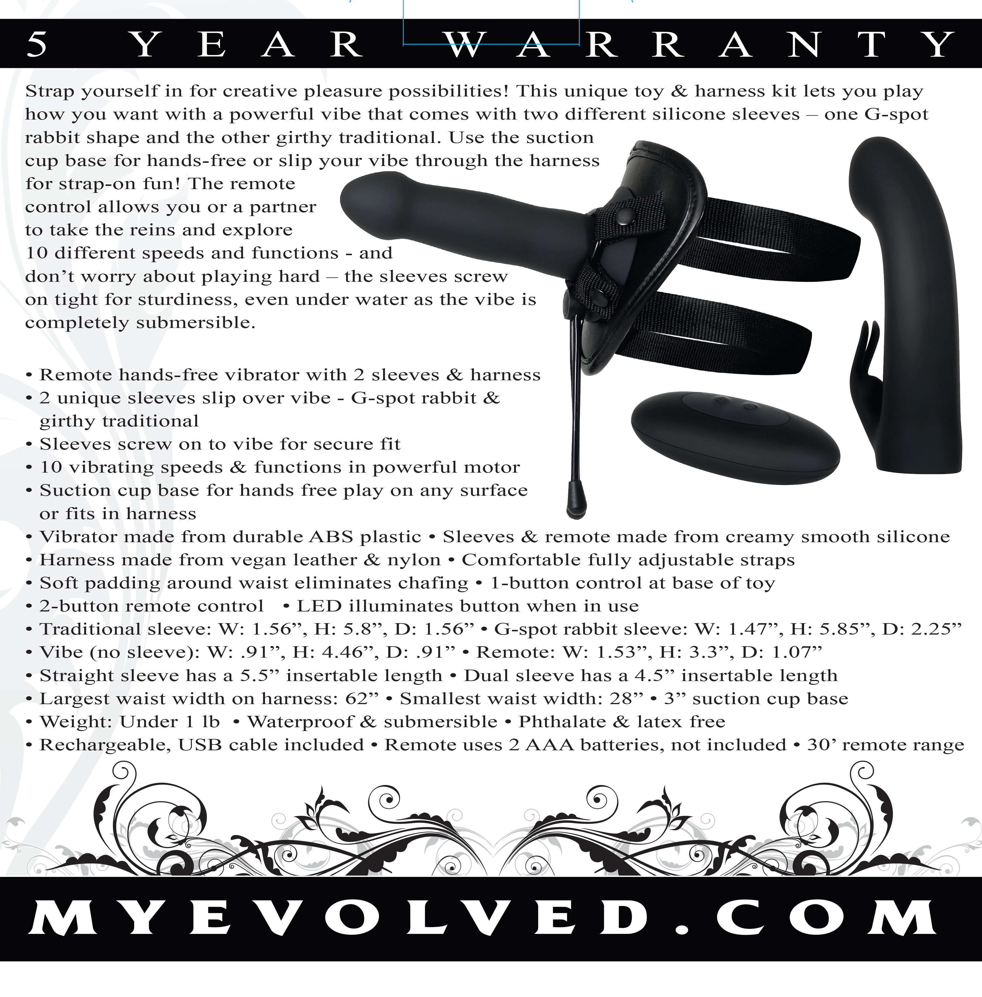 Evolved Novelties - Heavenly Harness - Black - Eco-Friendly
