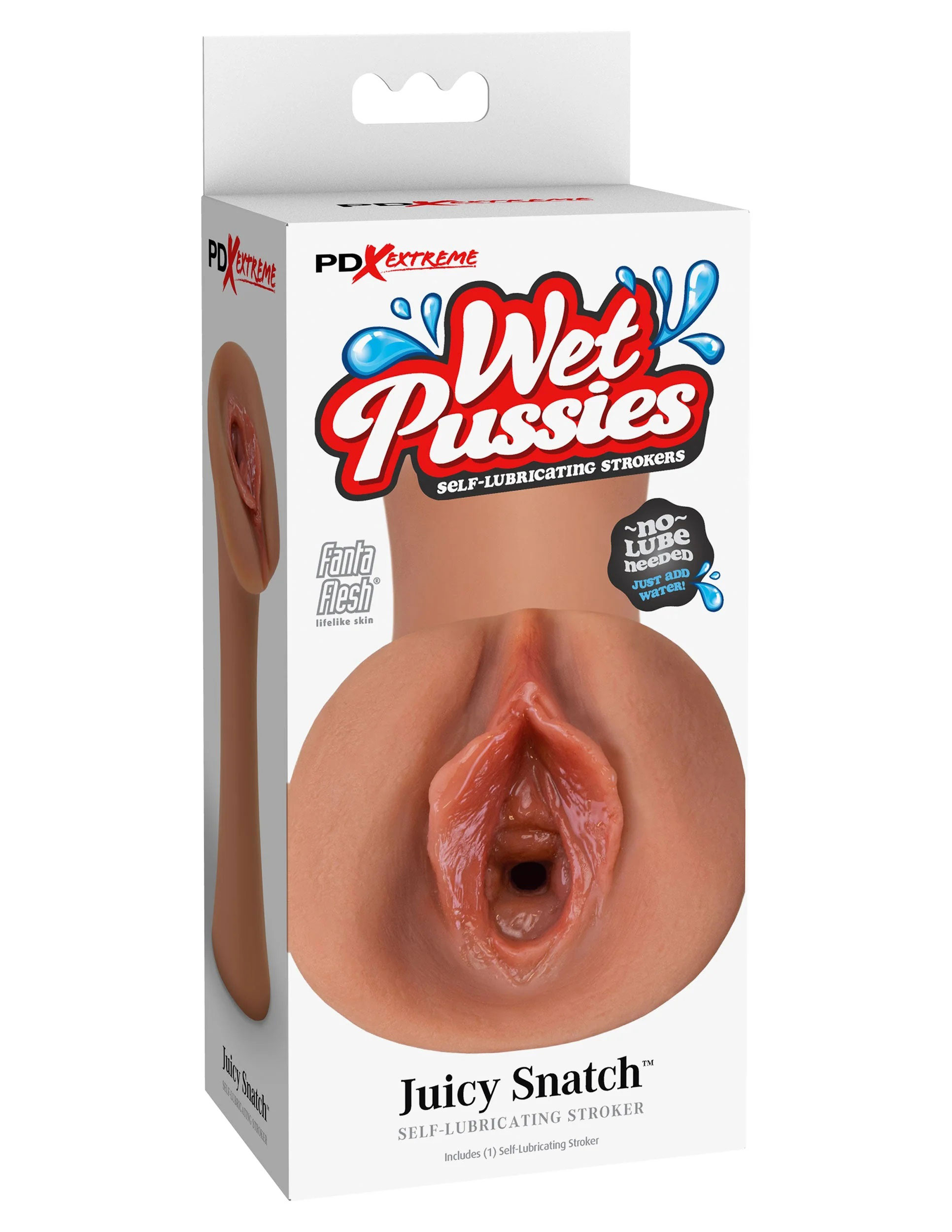 PDX Brands - PDX Extreme Wet Pussies Juicy Snatch Tan - Masturbation Aids for Males - TPE/TPR/Elastomers