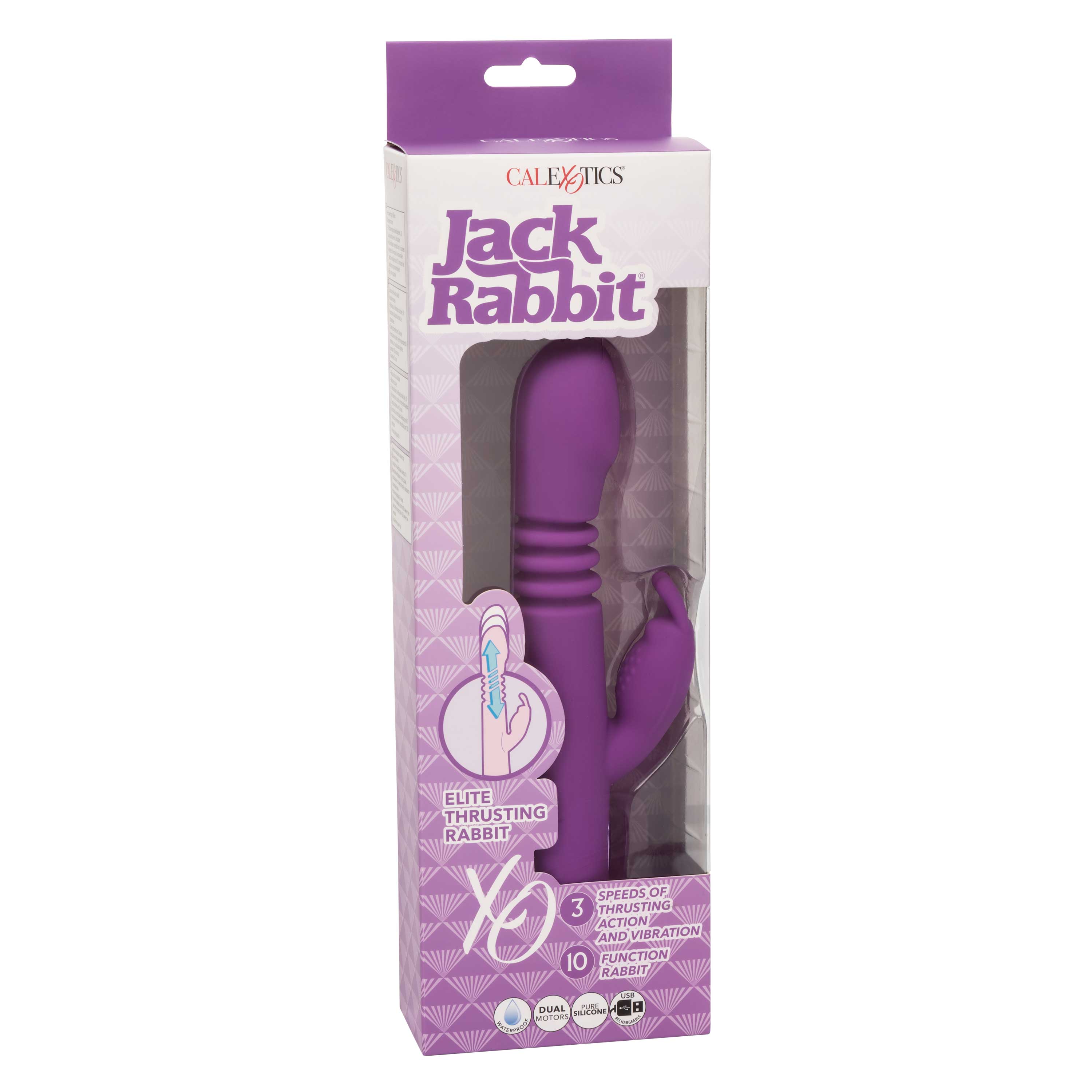 CalExotics - Jack Rabbit Elite Thrusting Rabbit - Purple - Eco-Friendly