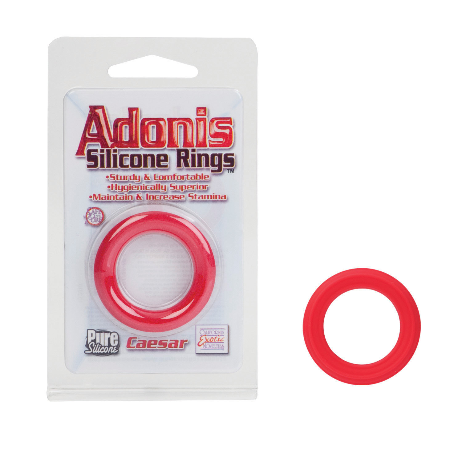CalExotics - Caesar Silicone Ring - Red - Cockrings
