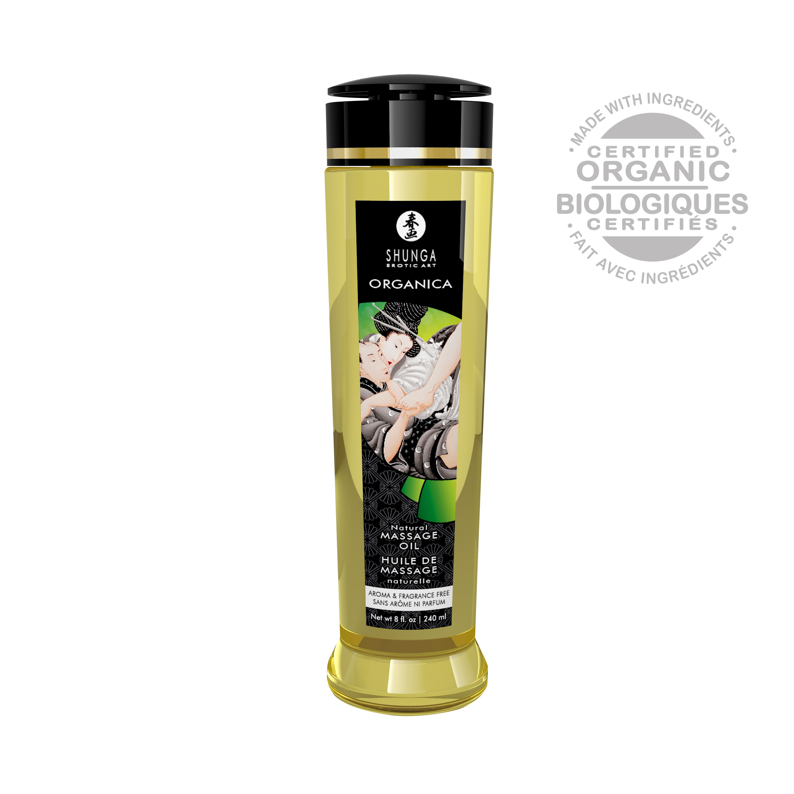 Shunga - Organica Massage Oils - Naturelle - 8 Fl. Oz. - Lubricants, Creams & Glides