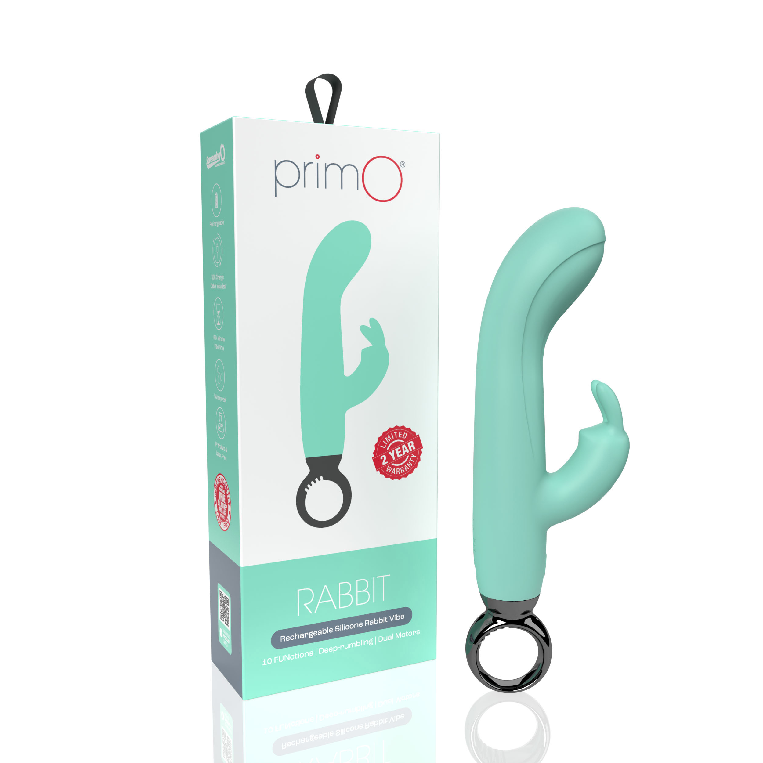 Screaming O - Screaming O Primo Rabbit Kiwi - Vibrators - Silicone