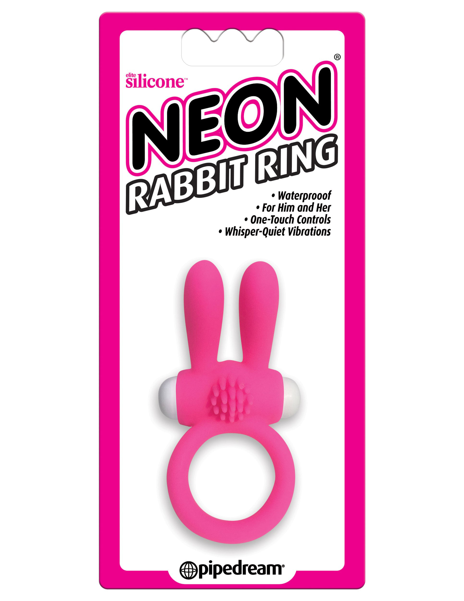 Pipedream - Neon Rabbit Ring - Pink - Cockrings