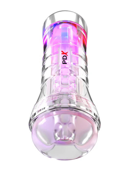 Pipedream - Pdx Elite Viewtube XXL See-Thru Ez-Grip Led Stroker - Clear - Masturbation Aids for Males