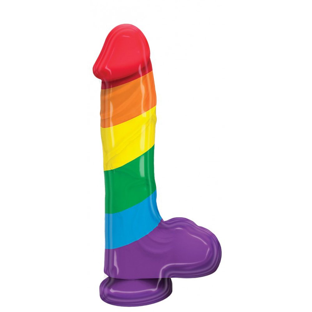 Hott Products - Pumped Rainbow Silicone Dildo - Dildos & Dongs