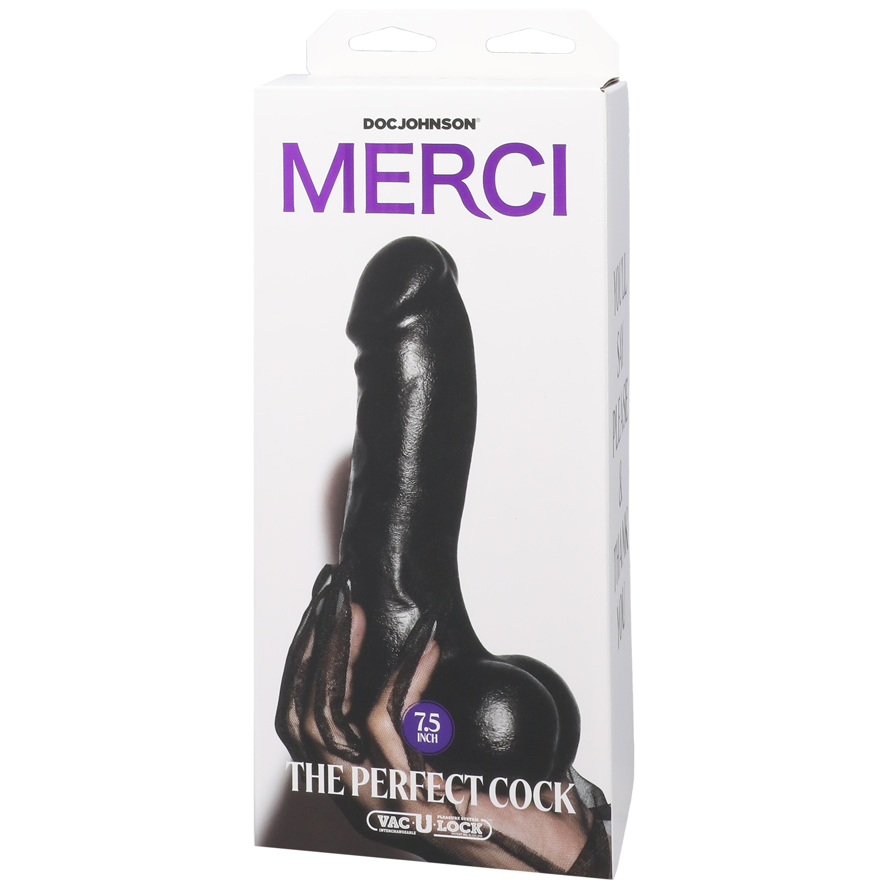 Doc Johnson - Merci The Perfect Cock 7.5 in. Dildo with Removable Vac-U-Lock Suction Cup - Dildos - TPE/TPR/Elastomers