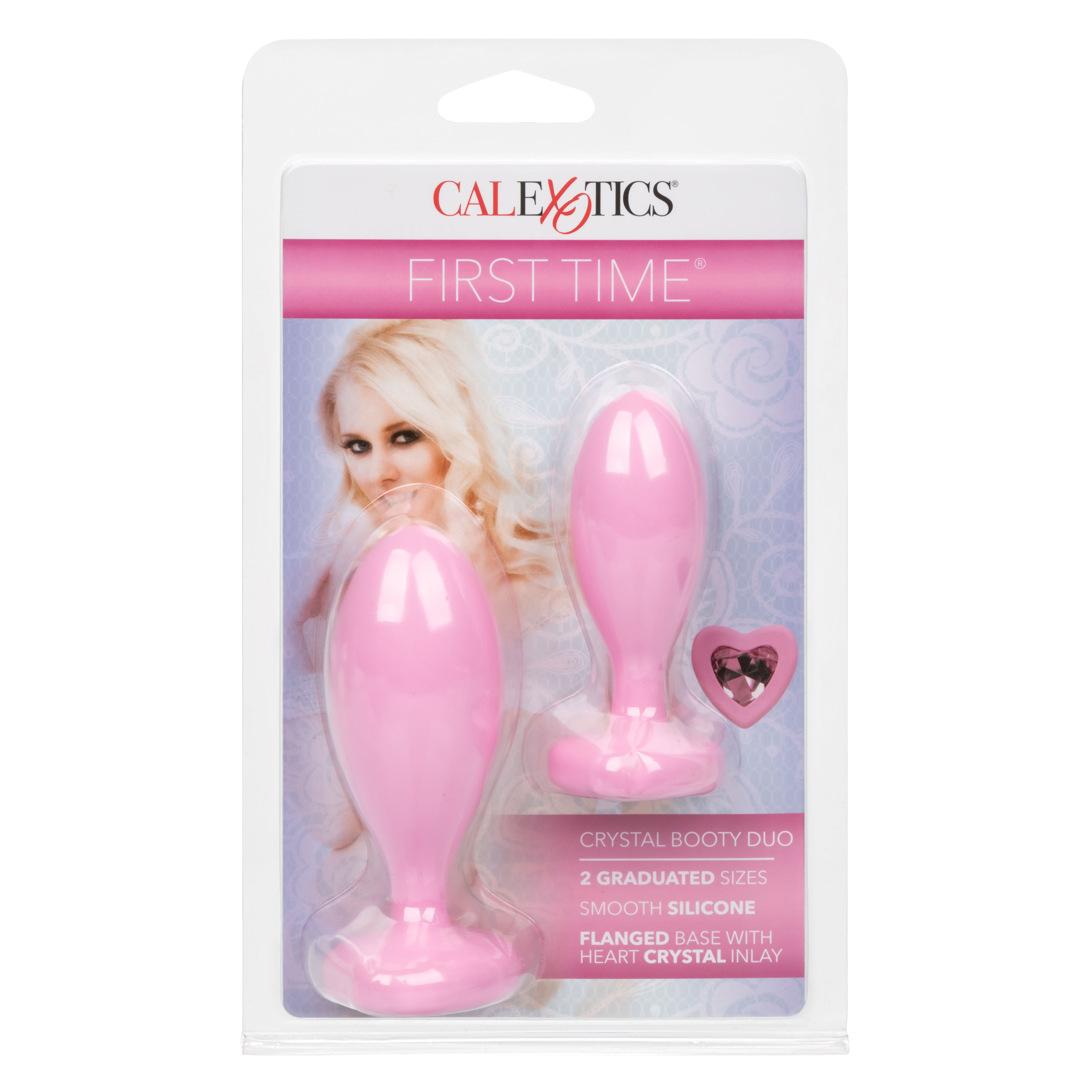 CalExotics - First Time Crystal Booty Duo - Pink - Anal Toys & Stimulators