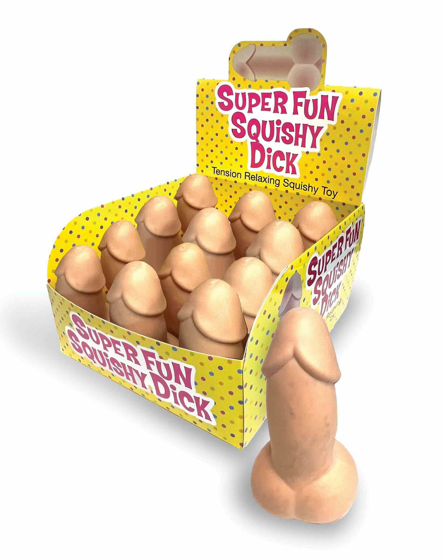 Little Genie - Super Fun Squishy Dicks Display 12 Ct. - Bachelor & Bachelorette Items