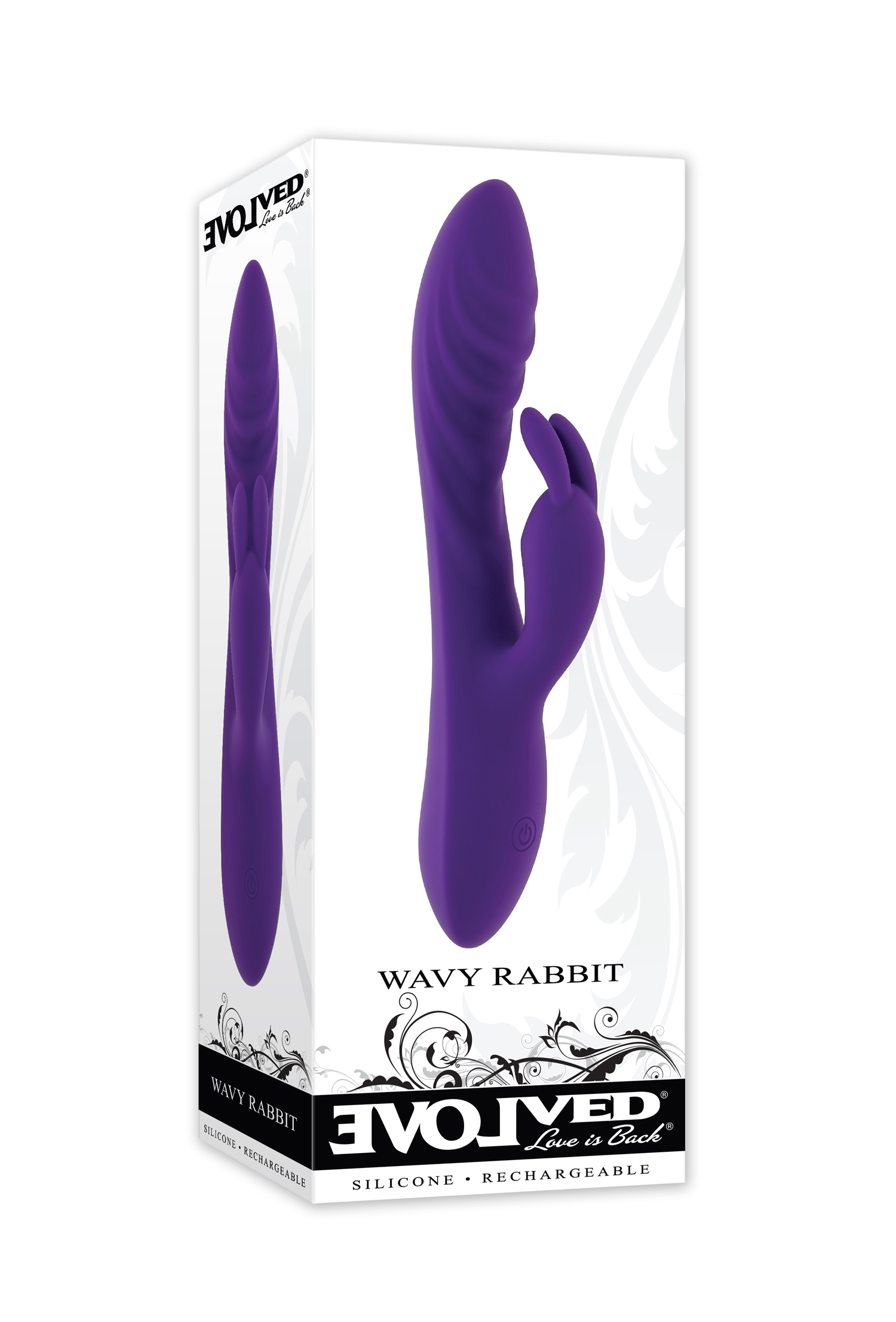 Evolved - Evolved Wavy Rabbit Rechargeable Dual Stimulator Silicone Purple - Vibrators - Silicone