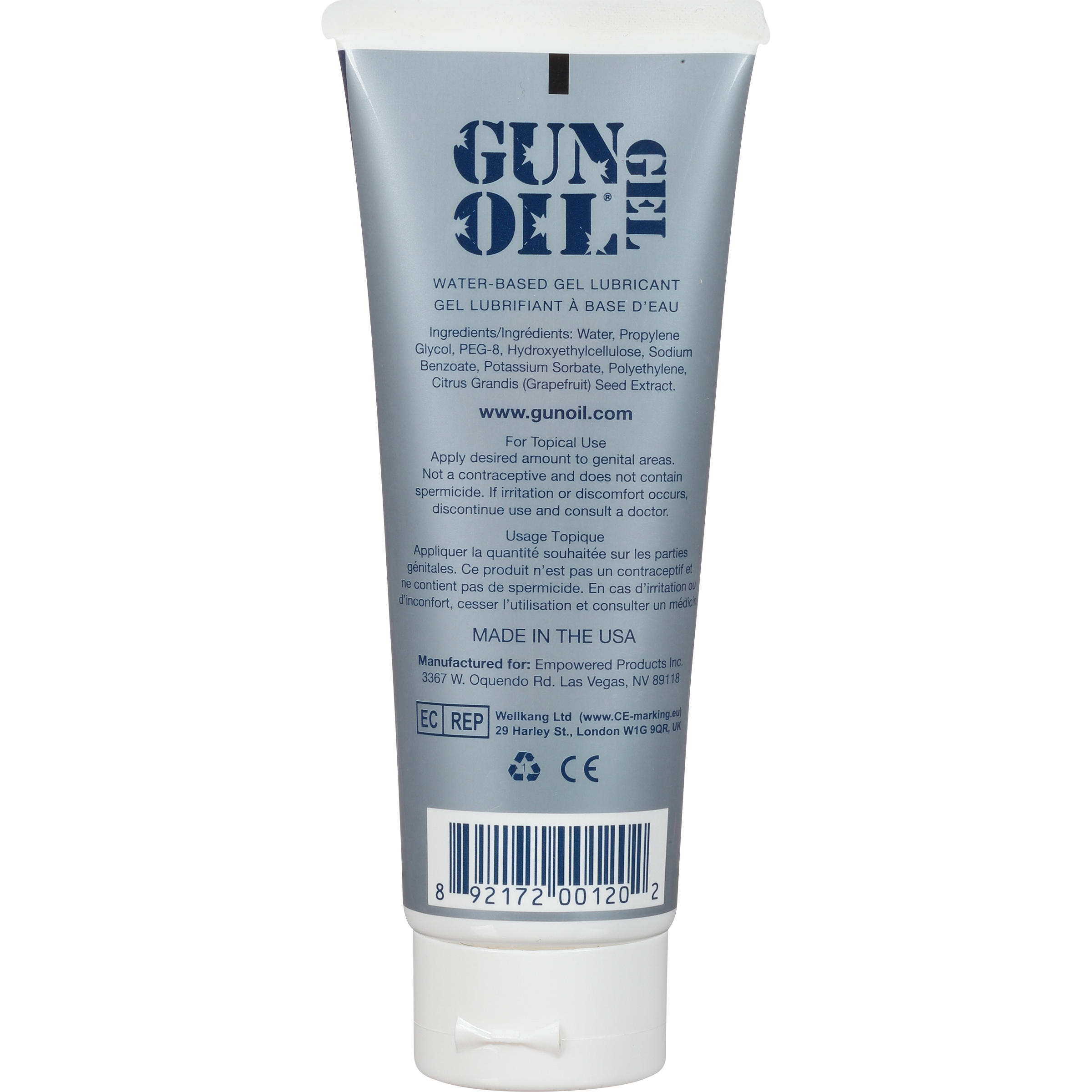 Gun Oil Pink Lubricant - Gun Oil H20 Gel - 3.3 Oz. Tube - Lubricants, Creams & Glides