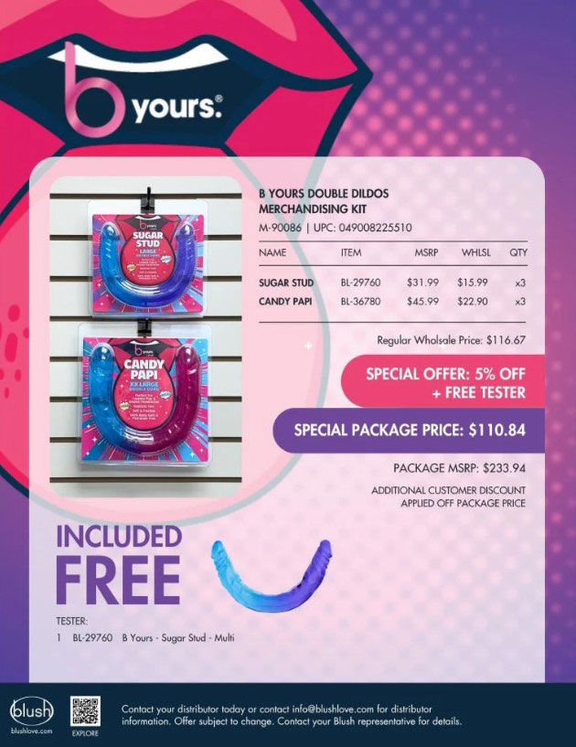 Blush - B Yours Double Dildos Merchandising Kit - Dildos & Dongs