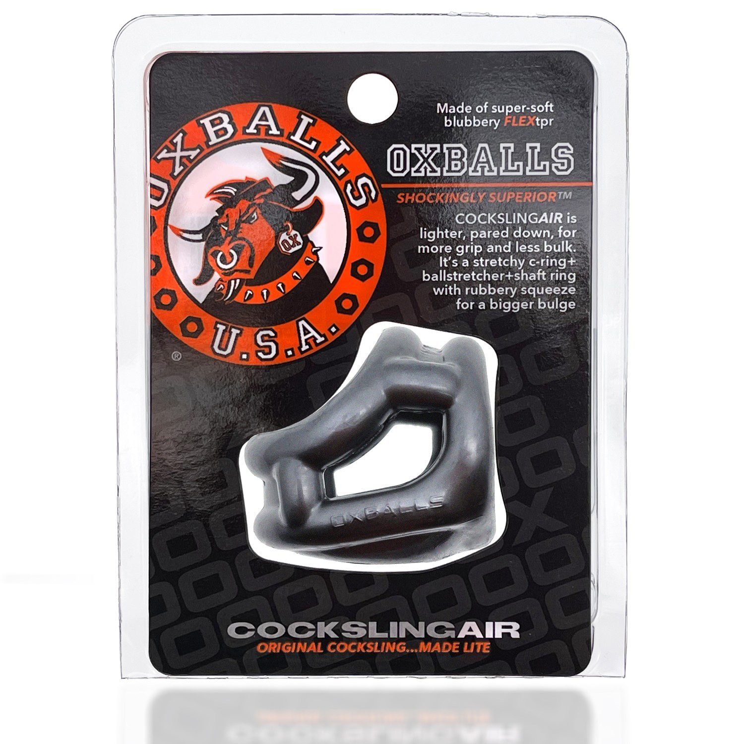 Oxballs - OxBalls Cocksling Air FLEXtpr Steel - Cockrings - TPE/TPR/Elastomers