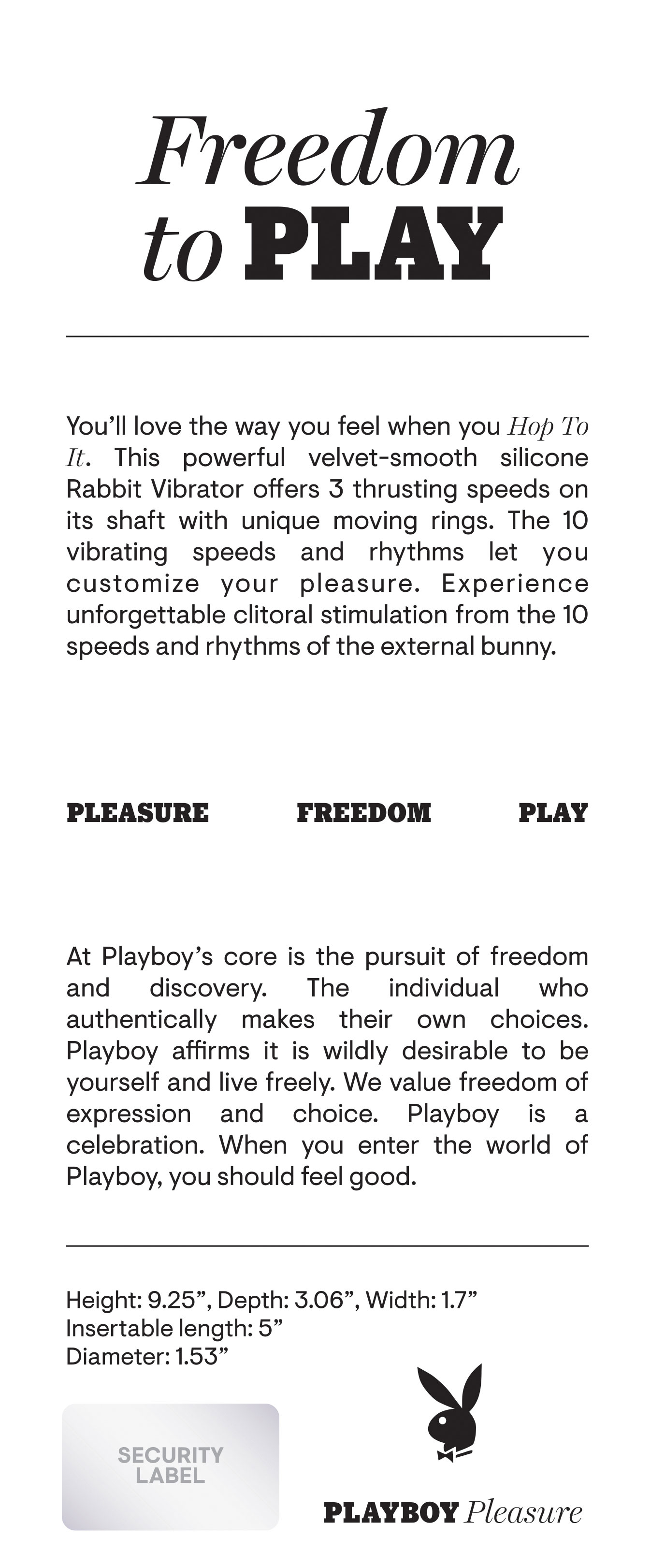 Playboy - Playboy Hop To It Rechargeable Thrusting Silicone Dual Stimulation Vibrator Acai - Vibrators - Silicone