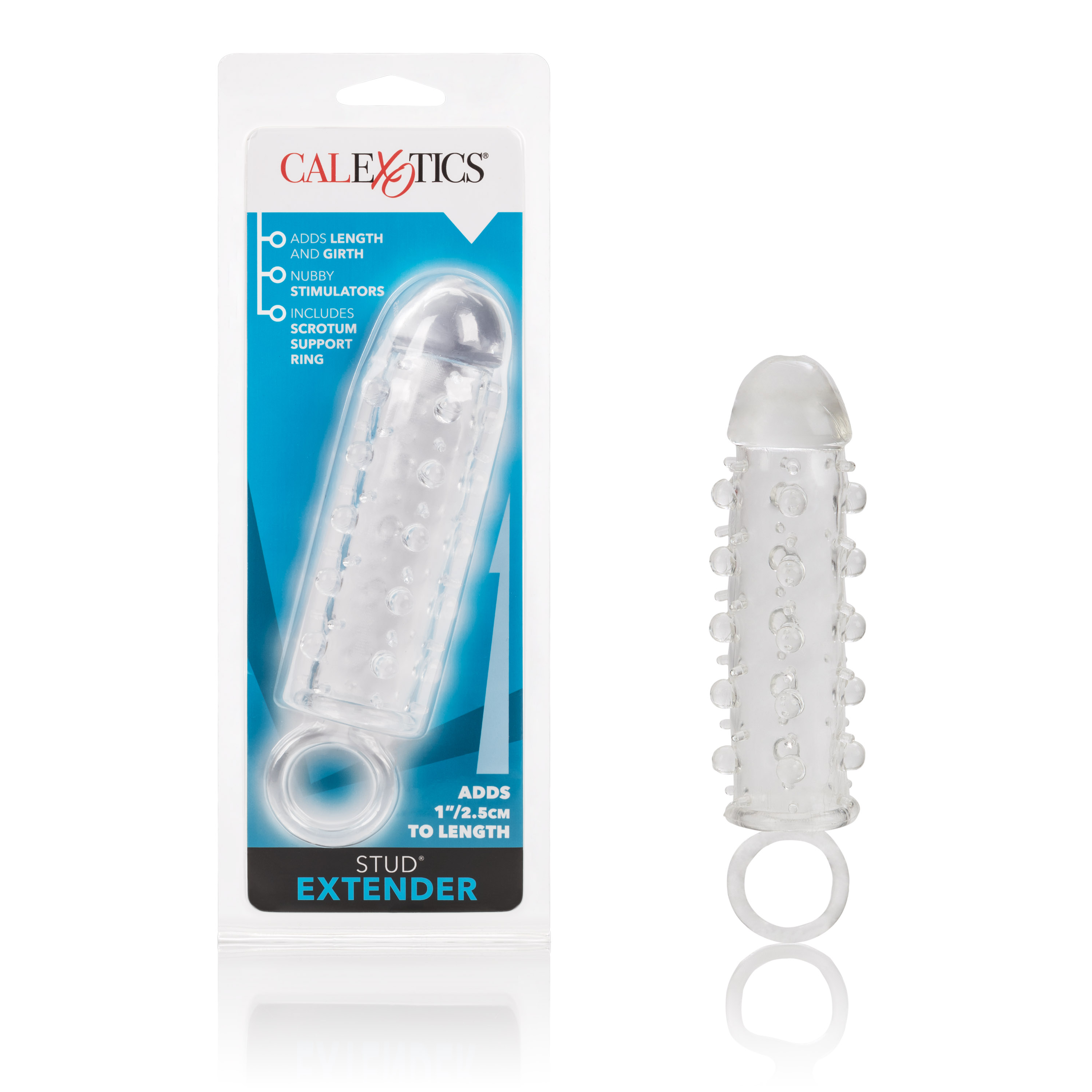CalExotics - Stud Extender Clear With Supporting Ring - Cockrings