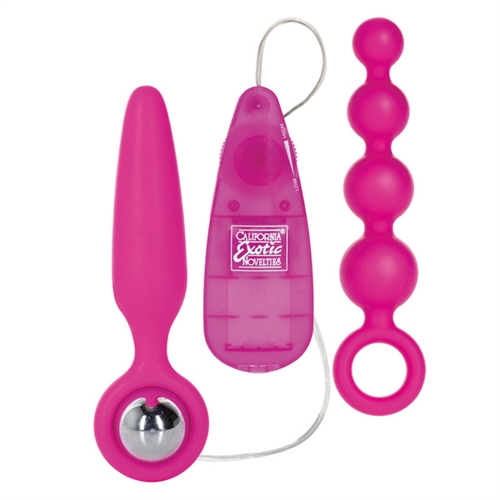 CalExotics - Booty Call Booty Vibro Kits - Pink - Anal Toys & Stimulators