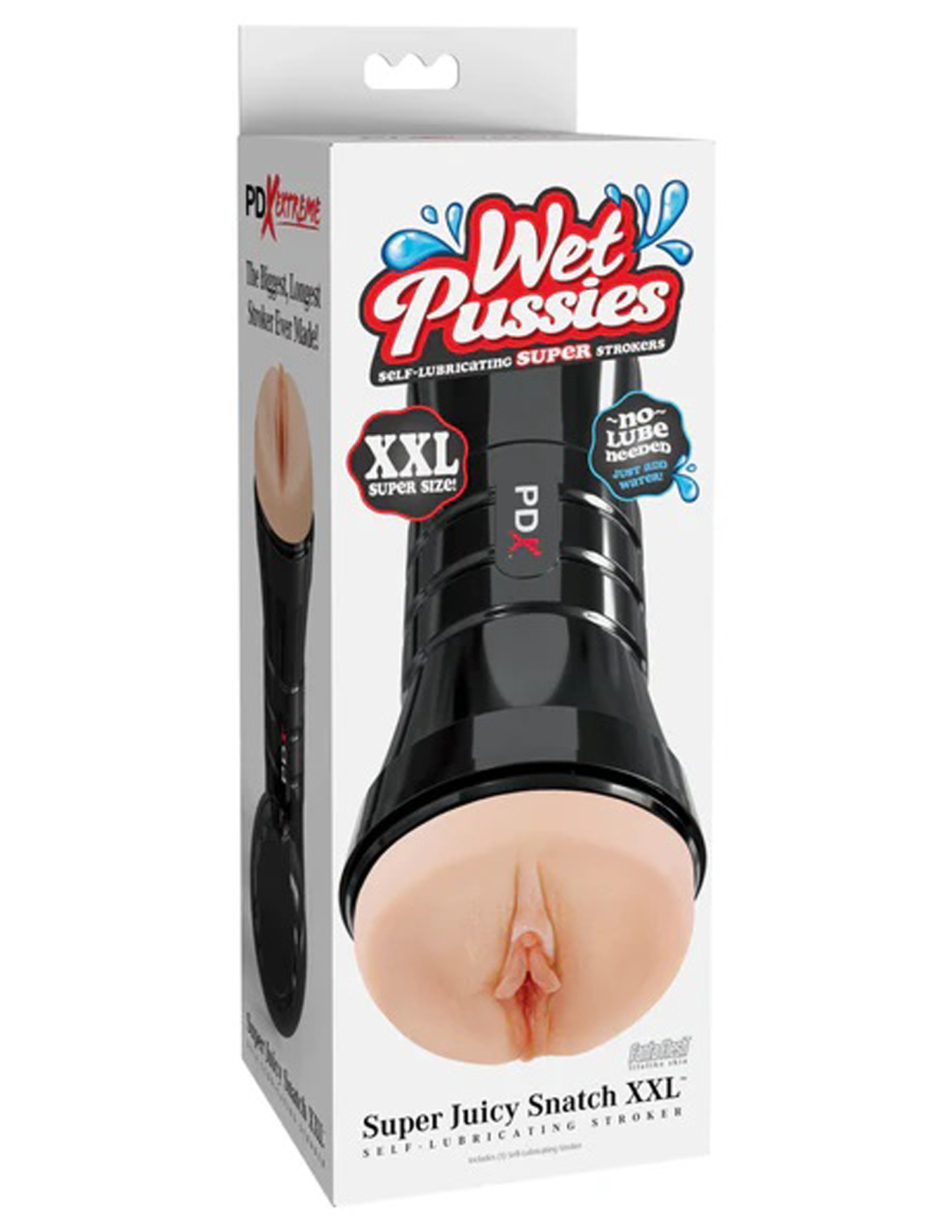 PDX Brands - PDX Extreme Wet Pussies Super Juicy Snatch XXL Light - Masturbation Aids for Males - TPE/TPR/Elastomers