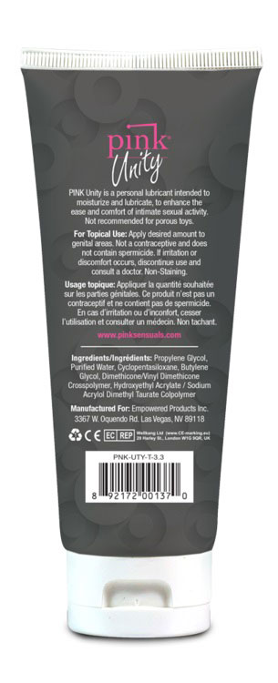 Gun Oil Pink Lubricant - Pink Unity 3.3 Oz. Tube - Lubricants, Creams & Glides