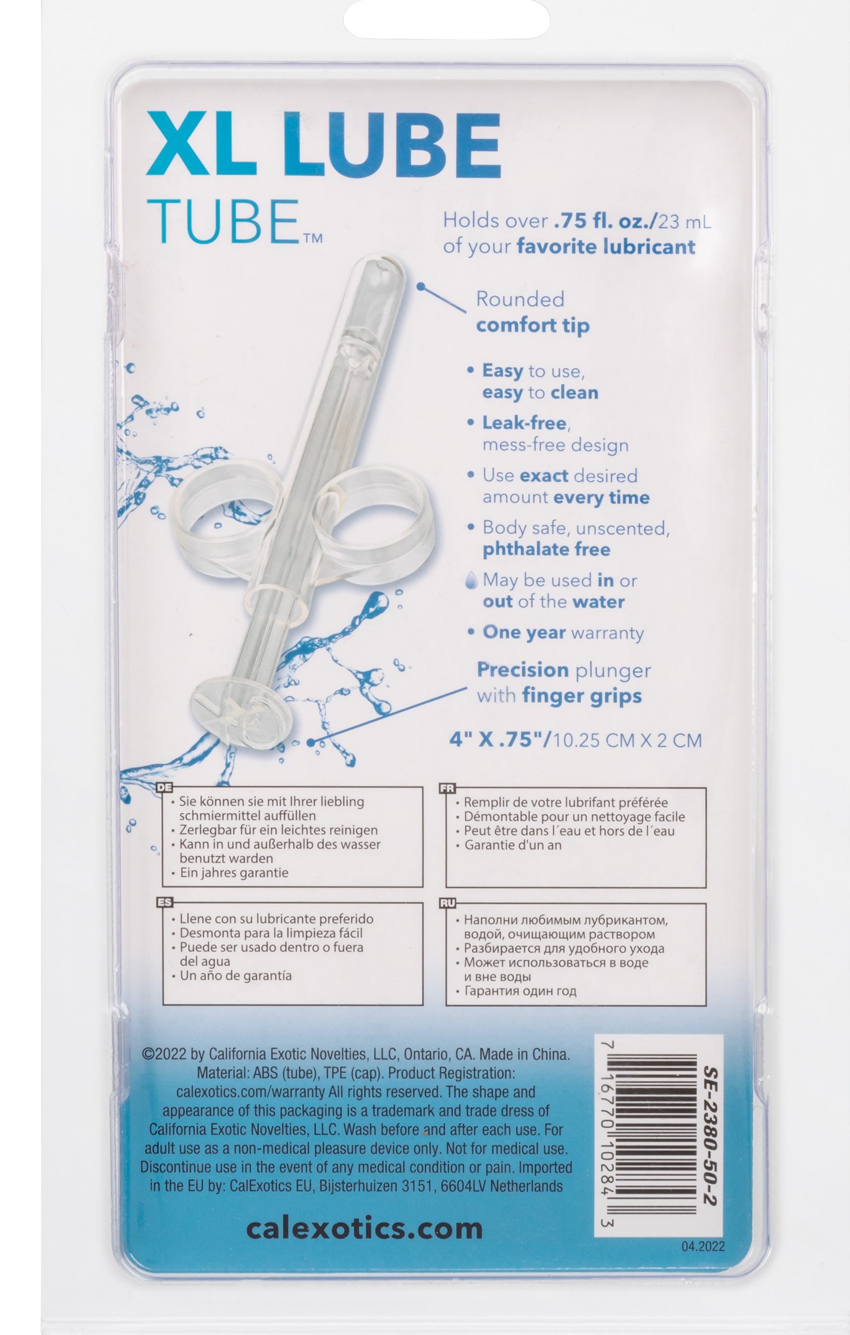 CalExotics - Xl Lube Tube - Clear - Lubricants, Creams & Glides