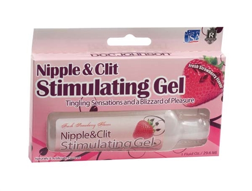 Doc Johnson - Nipple and Clit Stimulating Gel 1 Oz - Strawberry - Lubricants, Creams & Glides