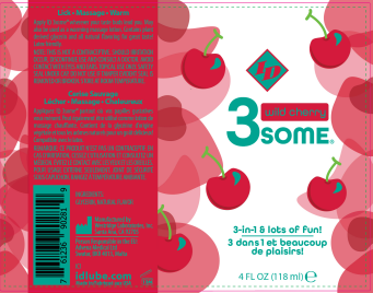I.D. Lubricants - 3some 3-in-1 Lubricant - Wild Cherry - 4 Fl. Oz. - Lubricants, Creams & Glides