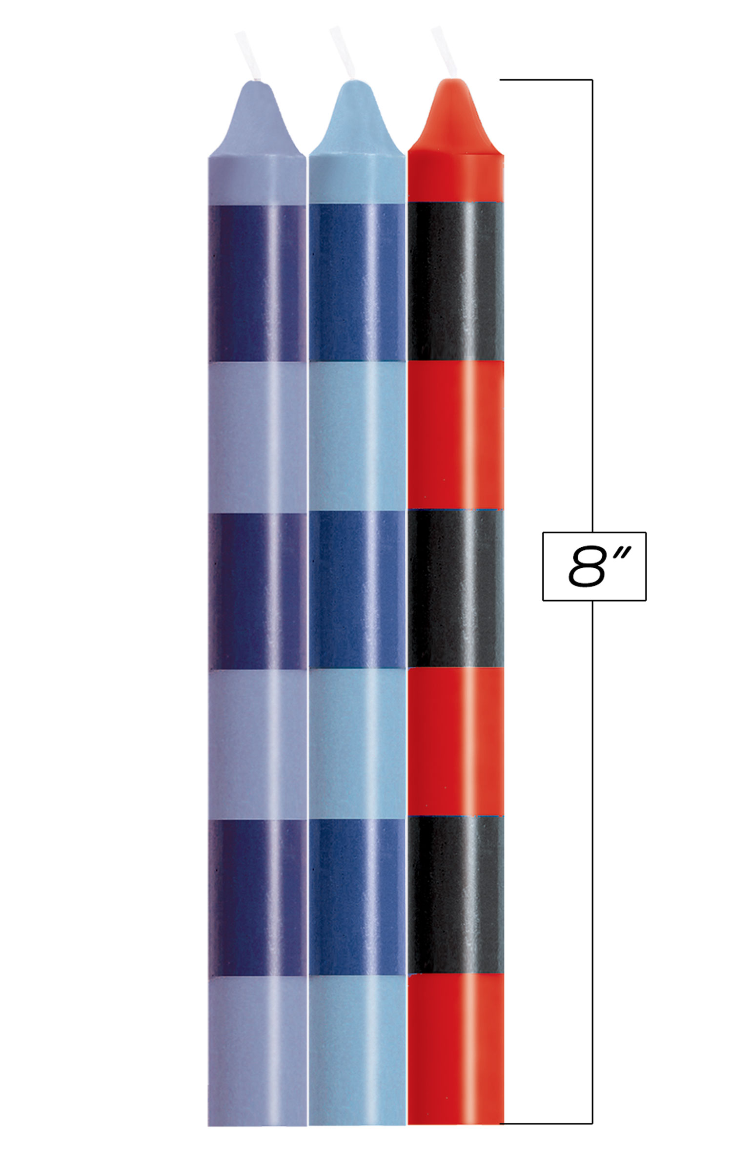 Icon Brands The 9''s Make Me Melt Sensual Warm Drip Candles 3pk Stripes Passionettes