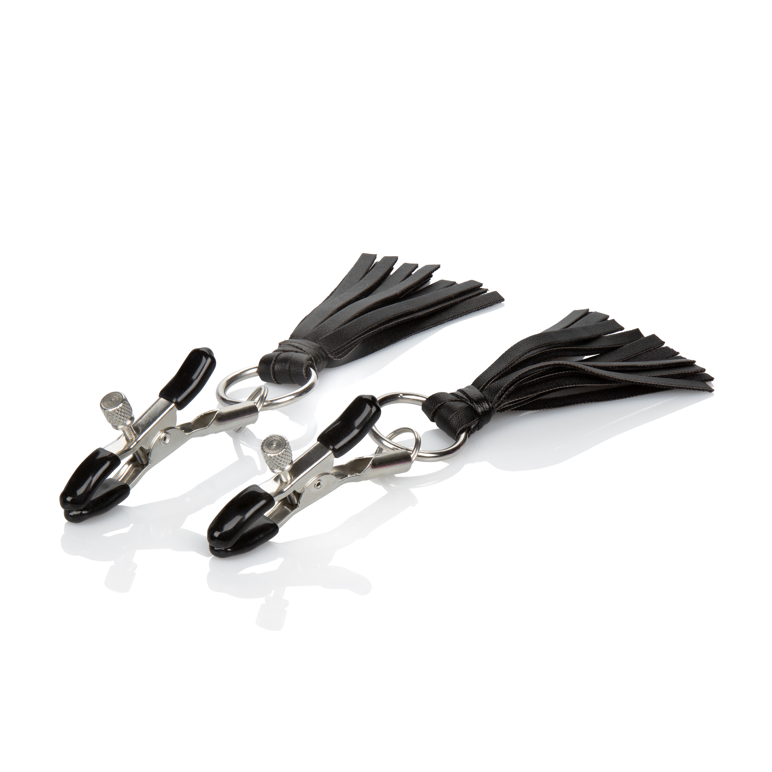 CalExotics - Nipple Play Playful Tassels Nipple Clamps - Black - Bondage & Fetish Toys