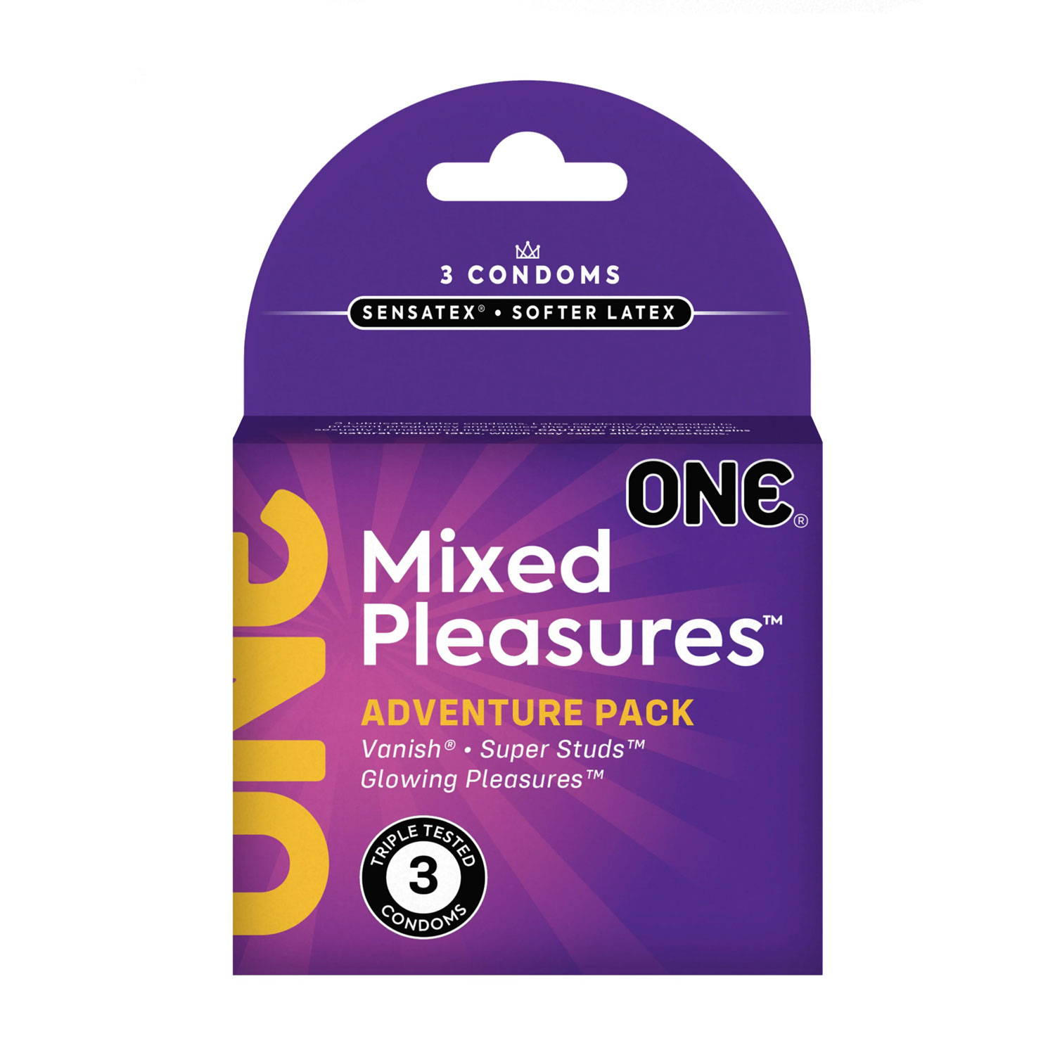Paradise Marketing - One Mixed Pleasures 3 Count Condoms - Condoms