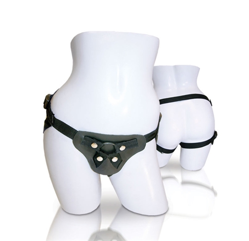 Sportsheets - Latigo Leather Strap on - Black - Harnesses & Strap-Ons