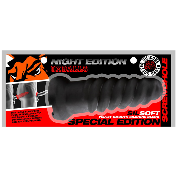 Oxballs Oxballs Screwdhole Screw''d-In Open Tip Masturbator Special Edition Night